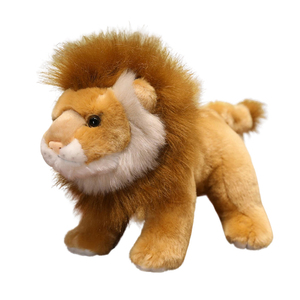 Peluche Lion Blanc Dessin Animé Ultra Douce pour Crèche, Animal en Peluche Zoo, Jouet Confortable pour Enfants, Petite Poupée Lion Artificielle au Design Inspiré - Product Image 1