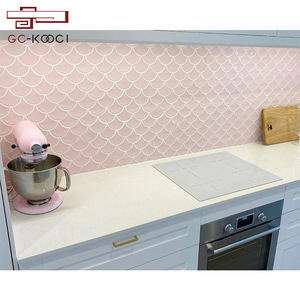 Azulejo de Cerámica de Lujo Coral Bay, Color <span class=keywords><strong>Rosa</strong></span> Brillante, Diseño de Escamas de Pescado, para Pared de Baño - Product Image 2