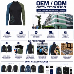 Maglietta Rash Guard Personalizzata da Uomo a Maniche Lunghe con Stampa Digitale UPF 50 Resistente al Cloro in Nylon Piccolo MOQ per Surf e Spiaggia - Product Image 5