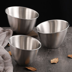 Stainless Steel Lettuce Bowl Set 3Pcs Corrosion Resistance For <b>BBQ</b> Hot Pot Restaurant Use - Product Image 1
