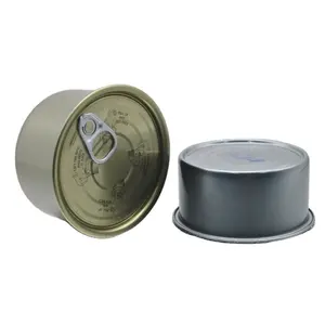 Factory Wholesale 160g Dia 83mm With Height 40mm Food Grade Can Empty Tuna Tin Cans With 307 Easy Open End Lids