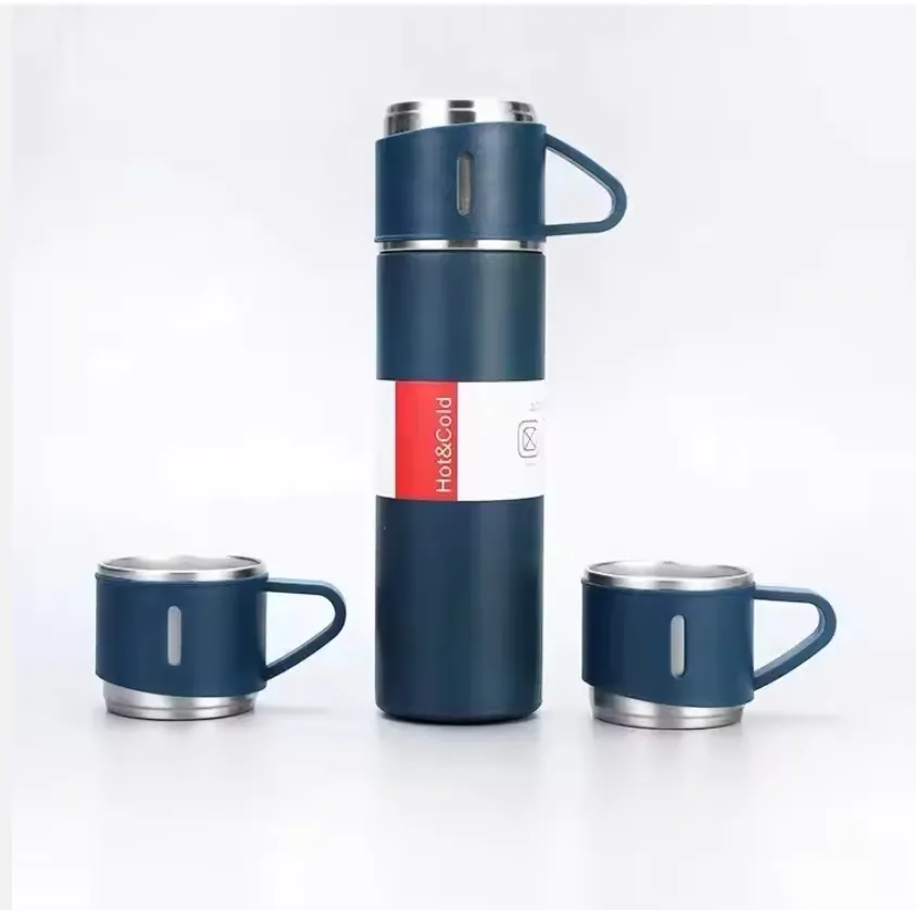 Kurumsal LOGO ile iş için özelleştirilmiş paslanmaz çelik termos & termos kupa hediye seti yalıtımlı su şişesi