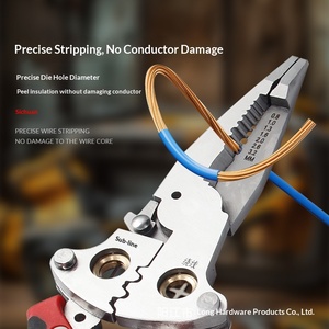Key plate stainless steel thickened folding with measuring pen <b>wire</b> stripping pliers electrician stripping line winding special - Product Image 4