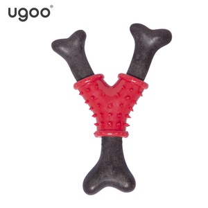 Giocattoli tpr da masticare per cani solidi durevoli colorati per cani + TPR giocattolo per la pulizia dentale a forma di Y Bone-Green/Black - Product Image 2