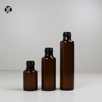 Flacons roll-on 5/10 ml pour parfum et huiles essentielles, flacons en verre ambré rechargeables avec bille en acier et bouchon
