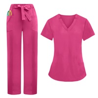 Pantalon droit uni en Spandex/Polyester pour femmes, pour usage hospitalier, chirurgical et hygiénique, pour infirmières et médecins, transfrontalier