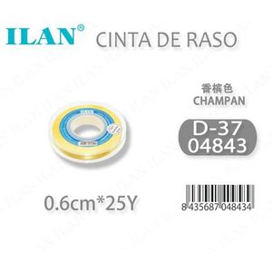 Nastro in Raso Iln 0,6cm 25Y Colore Champagne D-37 - Product Image 1