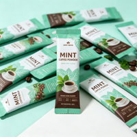 Sachets de café individuels imprimés sur mesure avec boîte, sachet refermable en aluminium pour poudre de café instantané 10g 20g