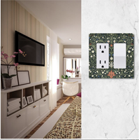Cache-Interrupteur Décoratif Personnalisé pour Interrupteur à Bascule 1/2/3 Gang, Plaque Murale Décorative 4K Imprimée UV, Cache-Interrupteur Lumineux Personnalisé