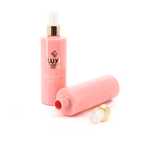 Ensemble de flacons pulvérisateurs à pompe Conteneur de crème de soin de la peau Bocaux Emballage en plastique pour animaux de compagnie Emballage cosmétique rose cylindrique de luxe 100ml 200ml
