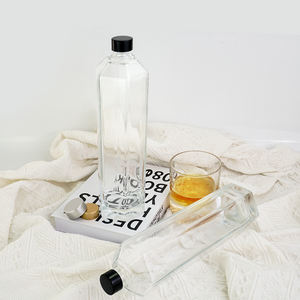 Personalizado 700ml 750ml Hexagon Vodka Botella de vidrio trenzado Vodka 750ml Botella de vidrio de licor de fondo grueso - Product Image 2