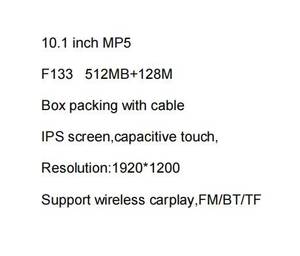 Radio MP5 Portátil de 10.1 Pulgadas con Pantalla Táctil HD, Carplay, Llamadas Manos Libres por Bluetooth, Reproductor de DVD Universal para Auto - Product Image 4