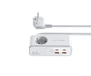 Multiprise de bureau intelligente 5-en-1 2500W 10A avec 2 ports USB-A/2 ports Type-C, <span class=keywords><strong>prise</strong></span> EU, câble d'extension 1,5M, certifiée CE, OEM personnalisé - Product Image 1