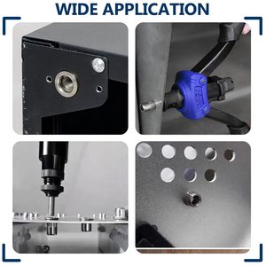 Kit de rivets et d'écrous métriques M4 M5 M6 M8 M10 en acier, 135 pièces, pour l'industrie de la construction - Product Image 3