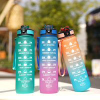 Termos Digitales de 1L Botella de Agua para Gimnasio Termos Motivacionales Botella para Agua Caliente