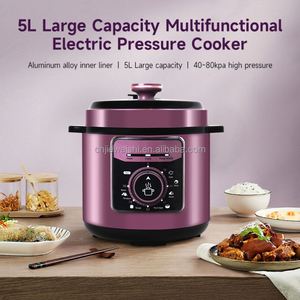 Cuisinière multifonction 6 en 1, autocuiseur électrique 5L, cuisinière à chauffage rapide, pot de cuisson en acier inoxydable, autocuiseur haute pression avec commande par bouton - Product Image 2