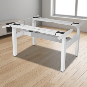 CBNT33-4A3 Base de table électrique réglable en hauteur en métal, 4 pieds, 3 articulations, design contemporain, pour 2 personnes, chambre à coucher, autoportante - Product Image 3