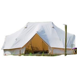 Impermeabile outdoor large luxury <span class=keywords><strong>glamping</strong></span> camping Double poles emperor twins extra portico canvas bell tent per 10-12 Pe - Product Image 1