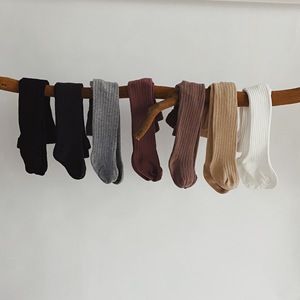 LRTOU New Arrival Cotton Plain Baby Strumpfhosen Strumpfhosen Großhandel 13 Farben hoch gerippt einfarbig Kinder Strumpfhosen - Product Image 2