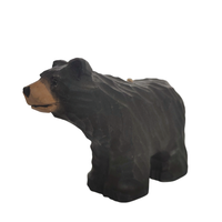 Promotion! — artisanat en bois Antique, décoration de maison, sculpture d'animaux, ours en bois, loup
