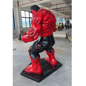 Statua di <span class=keywords><strong>Hulk</strong></span> Rosso in Resina da 200cm, Scultura a Grandezza Naturale dell'Eroe Marvel per Parchi di Divertimento - Product Image 4