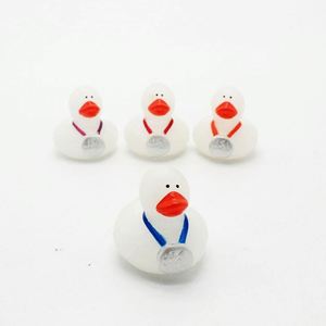 Custom Logo Wholesale Exclusive Supply PVC Children's Water <b>Play</b> <b>Dolls</b> 5-7 Years Squeeze-sounding Luminous Little Yellow Duck - Product Image 1