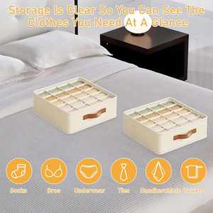 Caja de Almacenamiento Plegable de Algodón y Lino, Caja de Almacenamiento para Ropa y Pantalones, Caja de Almacenamiento Plegable para Artículos Diversos del Dormitorio - Product Image 4