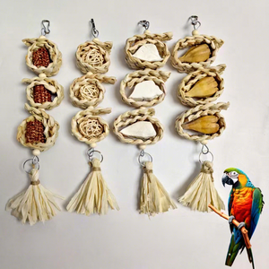 Persediaan mainan kunyah burung bayan Tiongkok celupan alami menghilangkan kebosanan daun jagung buah Cuttlebone Peony <span class=keywords><strong>Cockatiel</strong></span> - Product Image 1