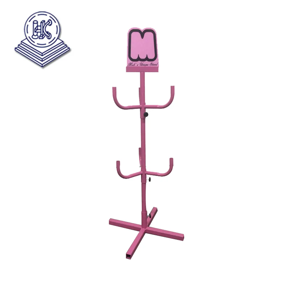 Counter top wig display rack metal wig stand for multiple wigs