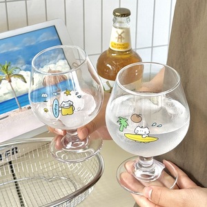 Copo de Cristal Personalizável com Estampa de Desenho Animado, Livre de BPA, Seguro para Lava-Louças, Taça de Haste Curta para Festas, Bebidas, Suco e Café - Product Image 4