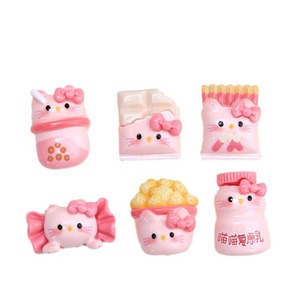 Pink Snack <span class=keywords><strong>Hello</strong></span> Cat Accesorios lindos Resina Diy Joyería Dibujos animados Horquilla Zapato Hebilla Decoración Paquete <span class=keywords><strong>Kitty</strong></span> Nail Charm Venta al por mayor - Product Image 5