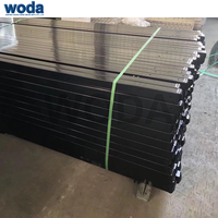 Panneaux de palissade noirs décoratifs de jardin de maison en acier de zinc de haute qualité de 2m clôture en acier tubulaire facilement assemblée pour un usage résidentiel
