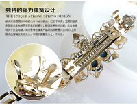 Barrette à cheveux en strass, clip à ressort automatique, accessoire pour cheveux pour femmes et filles, maintien antidérapant pour cheveux épais ou fins