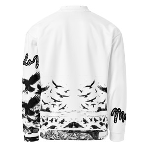 Giacca Bomber Vintage Unisex in Pelle con Colletto Rialzato e Chiusura a Cerniera - Product Image 5