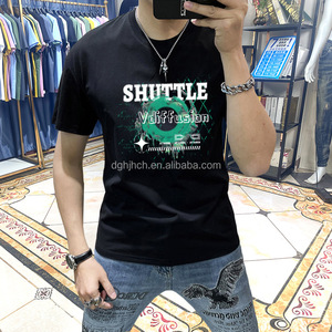 男士高品质宽松合身夏季t恤新款纯色基础潮流时尚上衣刺绣设计 - Product Image 2