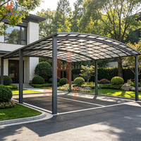 Abri de voiture portable haut de gamme en aluminium pour extérieur, avec structure thermolaquée, abri tout temps pour véhicules, idéal pour le stationnement domestique et l'utilisation extérieure.