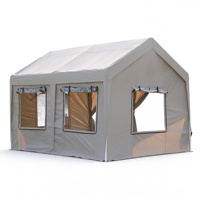 Tente de camping extérieure en chaume, auvent d'ombrage pour événements, stand publicitaire, abri de pluie, accessoires avec renfort en maille d'acier