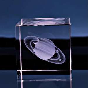 Cubo de Cristal Transparente Grabado al por Mayor, Cubo de Cristal en Blanco de Alta Calidad, Venta Caliente - Product Image 2