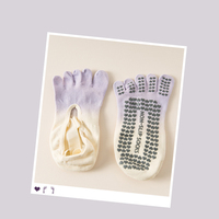 Xiangyi Chaussettes Gradient Color Five Fingers Dance Silicone Chaussettes de yoga professionnelles antidérapantes