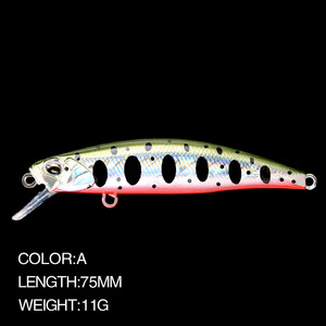 Top Right M052 11g 75mm leurre méné coulant appât poisson méné arc-en-ciel pour bar meilleurs Jerkbaits en chine - Product Image 4