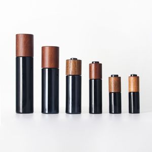 15ml 20ml 30ml 50ml 100ml 120ml 150ml bambu sprey buzlu cam şişe kül ağacı ahşap pompa ile Tops - Product Image 1