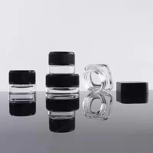 Wholesale Custom Child-Resistant Silk Printing Glass Jars with Plastic Cap Thick Base <b>Wax</b> <b>Oil</b> Vessels in 3g 5g 9g Sizes - Product Image 1