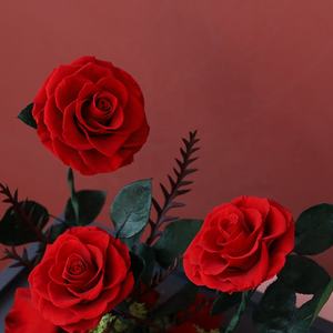 Высокое качество под заказ три консервированных розы цветы в акриловой коробке для Дня Святого Валентина - Product Image 5