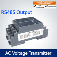 Capteur de tension AC industriel 0-100V 300V 500V, transmetteur RS485, montage sur rail DIN