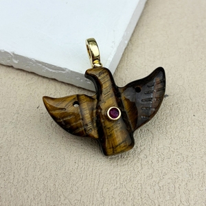 Dernier design, bijoux de haute qualité, <span class=keywords><strong>pendentif</strong></span> colombe en turquoise bleue, pierre naturelle sculptée, cristal de jade, colombe de la paix, zircon - Product Image 6