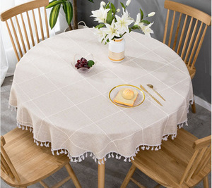 Nhà Máy Dệt Vòng <span class=keywords><strong>Cotton</strong></span> Linen Khăn Trải Bàn <span class=keywords><strong>Polyester</strong></span> Dày Bảng Bìa Cho Đảng Nhà Đám Cưới Giáng Sinh Trà Bảng Vải - Product Image 3