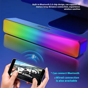 RGB Không Dây Soundbar USB Powered 3D Stereo Âm Nhạc Máy Nghe Nhạc Với Loa Siêu Trầm Âm Lượng Cao Cho PC Máy Tính Xách Tay - Product Image 2