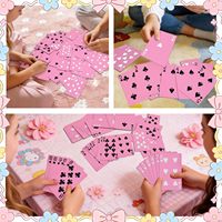 Vente en gros d'usine, cartes à jouer roses de luxe avec logo personnalisé, jeu de cartes roses durables, cartes de jeu sur le thème rose exquis