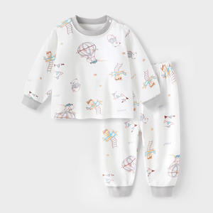 Conjunto de Ropa Interior de Algodón Puro con Dibujos Animados para Niños y Niñas, Pijamas Cálidos para Bebés y Niños Pequeños - Product Image 3