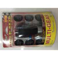 ZCQR DECO Kenop Gigi Mobil Multi-Gear Kulit Hitam Ergonomis 7 Emblem yang Dapat Diganti Model Panjang M0533 Buatan Cina